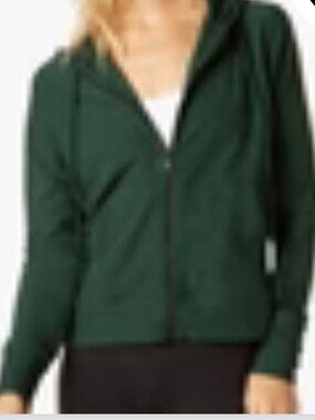 Beyond Yoga Spacedye Everyday Hoodie Forest Green Pine Full-Zip Jacket Medium